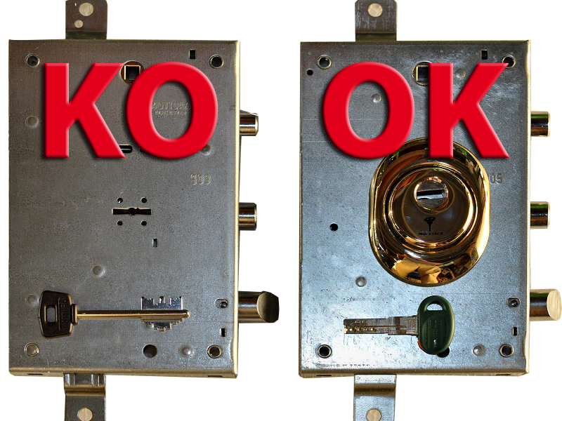 sostituzione serrature doppia mappa con cilindro europeo